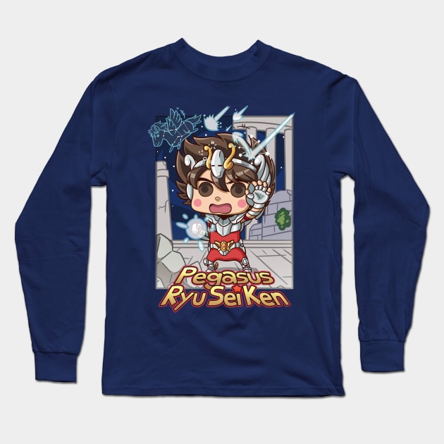 Pegasus Ryu Sei Ken Long Sleeve T-Shirt by dewanata_18